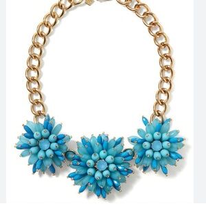 Banana Republic Starburst Necklace, Blue, Aqua